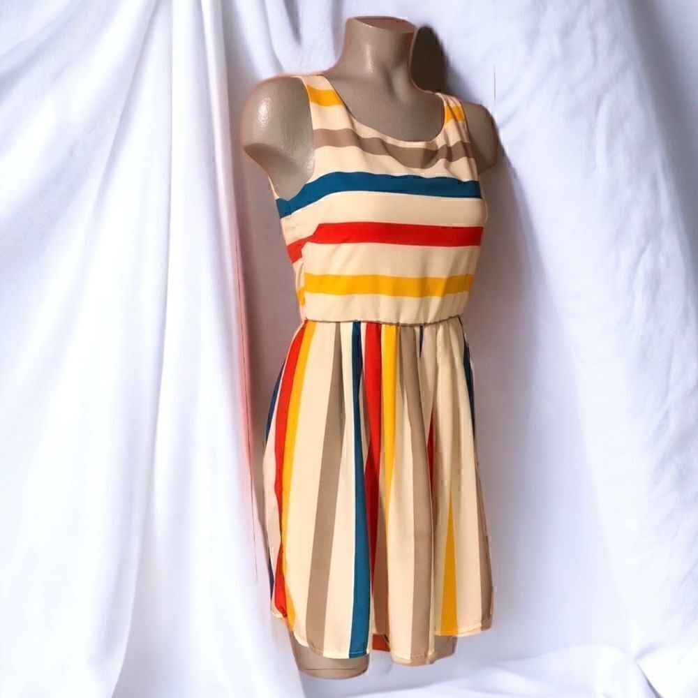 American Rag Multicolor Sleeveless Stripe Sundress - Picture 2 of 10